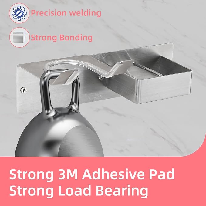 Hair Dryer Holder Wall Mounted, Hair Tool Organizer Wall Mount for Bathroom, Stainless Steel Hair Dryer Holder, Blow Dryer Holder Adhesive/Drilling Hair Dryer and Straightener Holder UEMUSI