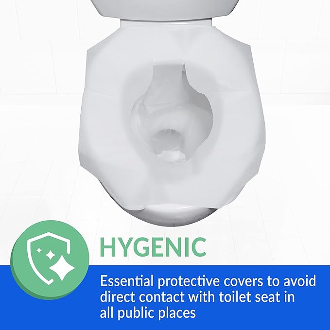 Reli. Toilet Seat Covers (2000 Pcs, 8 Packs of 250) Flushable | Disposable Toilet Seat Cover 14x16" (Half-Fold) | Paper Liners for Restroom, Bathroom, Travel, Camping, Potty Training