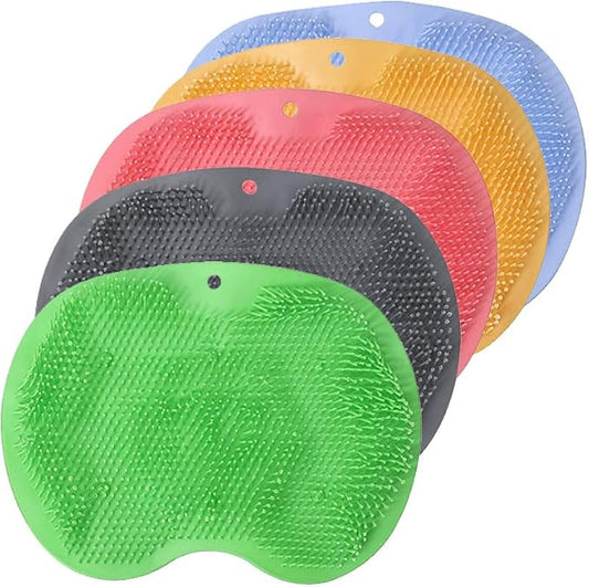 Silicone Shower Foot Scrubber Mat, Silicone Shower Foot Brush Pad for Home, 2025 Upgrade with Non-Slip Suction (Mixed(5 Pcs))