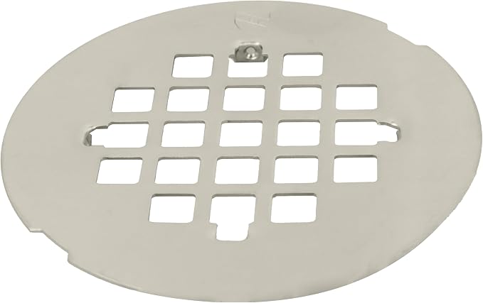 Westbrass 4-1/4" OD Casper Brass Snap-In Shower Strainer Grid, Polished Nickel, D319-05