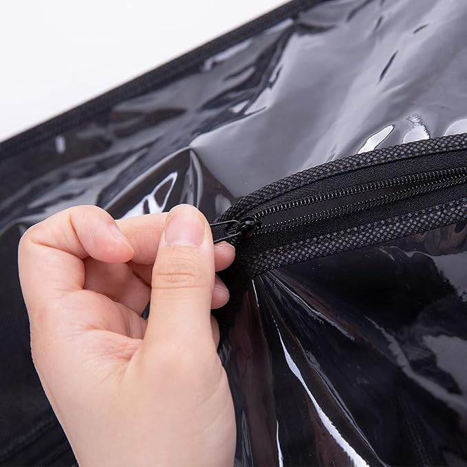 Wig Bags Storage With Hanger- 3PCS Hair Extensions Storage Bag Hair Hangers For Extensions Hairpieces Storage Holder (black)
