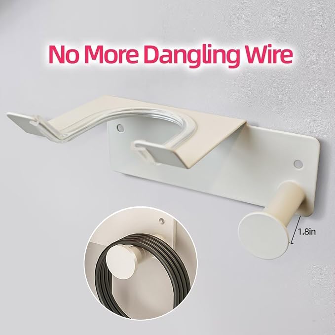 Hair Dryer Holder, HairDryer Holder Wall Mounted, Self Adhesive Blow Dryer Holder, Stainless Steel Hair Dryer Holder, Hairdryer Holder for Bathroom White