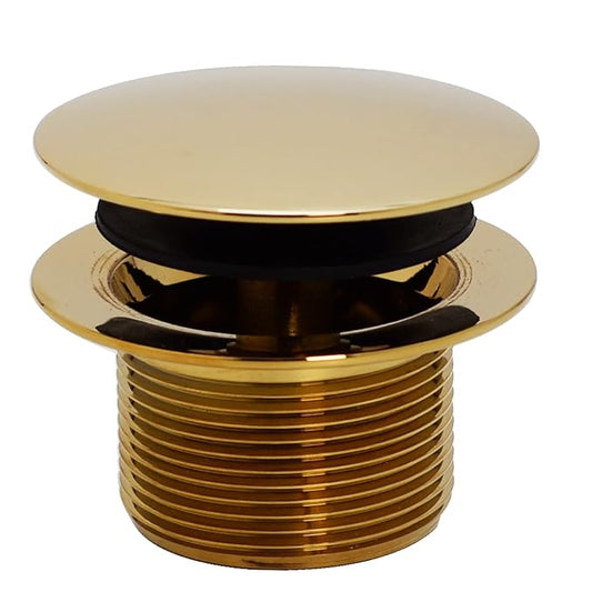 Westbrass A398R-01 1-1/2" NPSM Coarse Thread Mushroom Tip-Toe Bathtub Drain Stopper, Polished Brass