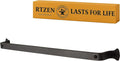 RTZEN Farmehouse Bathroom Towel Holder - Wrought Iron Matte Metal Black Towel Bar Wall Mount Rod - Handmade Home Decor Metal Kitchen Hanger Bar (17'' - Fits 14 Inch Towels)