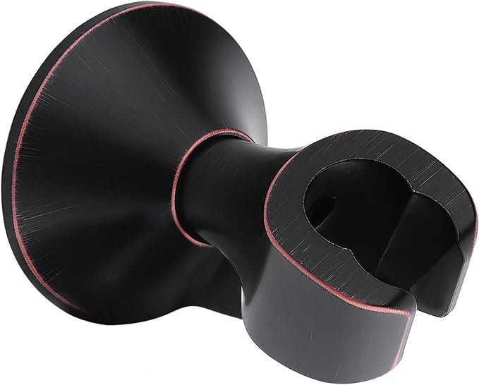 BRIGHT SHOWERS Strong Adhesive Shower Head Holder with Dual Angle Adjustable, Wall Mounted Handheld Shower Bracket, Easy Installation, Screw Mounting Options, Oil-Rubbed Bronze