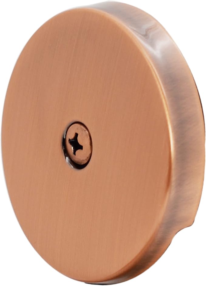 Westbrass D328-11 3-1/8" One-Hole Bathtub Overflow Faceplate and Screw, Antique Copper