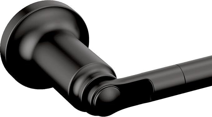 Delta Saylor (1-Pack) 8'' Towel Rack for Bathroom Matte Black Towel Bar for Bathroom Wall Hand Towel Holder Rod Wall Mounted Kitchen Towel Holder 73508-BL