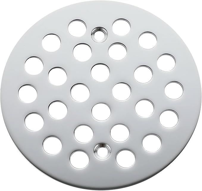 4-1/4 Inch Screw-in Round Shower Drain Cover Replacement Floor Drainer Grate with Screws (Chrome)