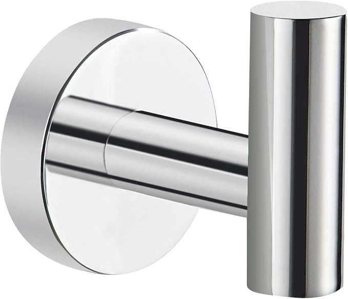 Marmolux Acc - Towel Hook Bathroom Single Coat Hook Bath Kitchen Hand Towel Holder Hat Door Hanger Rack Home Storage Spave Saver Bathroom Hardware Wall Mount Polished Chrome
