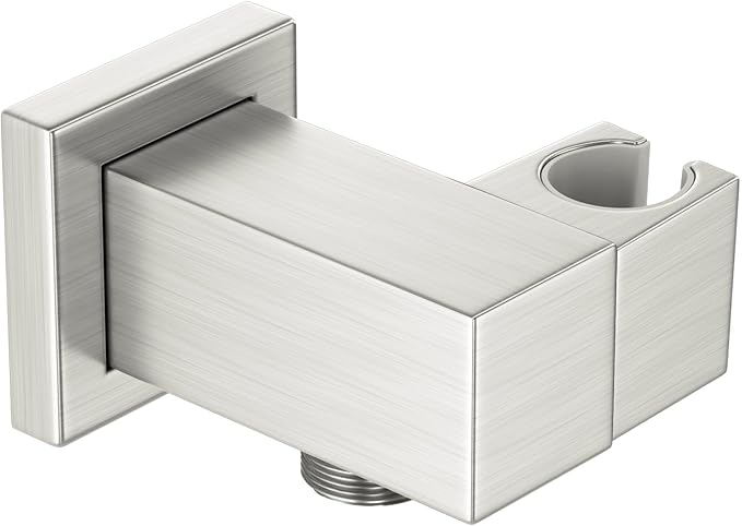 AVIVG Brushed Nickel Bathroom Brass Wall Mount Adjustable Handheld Shower Head Bracket Holder