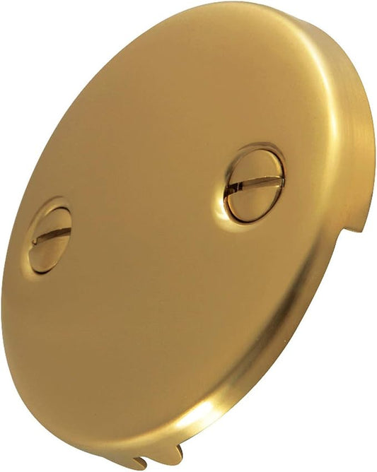 Kingston Brass DTT107 Bathtub Overflow Plate, Brushed Brass 3-3/16 Inch Diameter