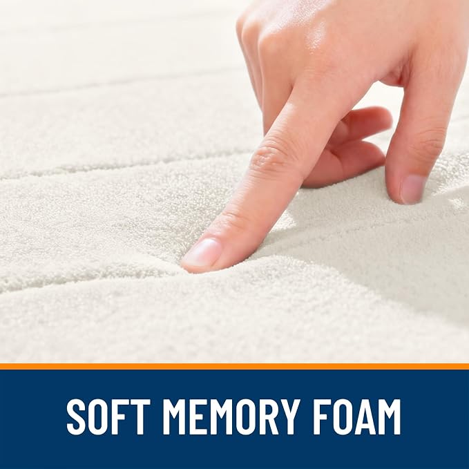 OLANLY Memory Foam Long Bathroom Rugs Runner 59x20, Super Soft Absorbent | Ivory, Quick Dry Bath Mat, Machine Washable Shower Floor Rugs, Bathmat Carpet for Bathroom Floor, Tub and Shower