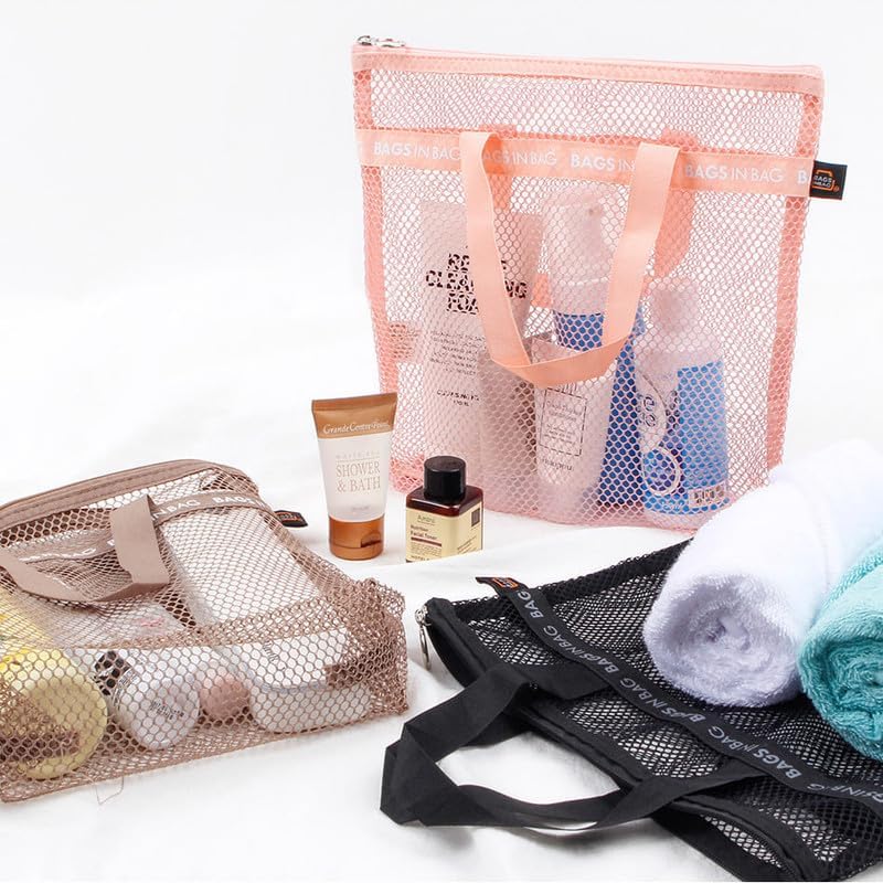Mesh Travel Shower Caddy Tote Bag for Gym, Swim, Dorms, Bathrooms