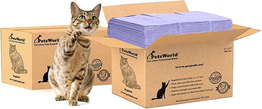 PetsWorld Universal Fit Cat Pad Refills for Litter Box, Fresh Scent, Odor Control, Pack of 400