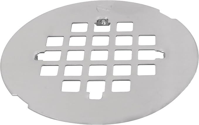 Westbrass 4-1/4" OD Casper Brass Snap-In Shower Strainer Grid, Polished Chrome, D319-26