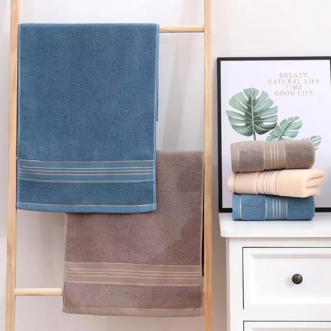 2 Pack Hand Towels for Bathroom, Cotton Decorative Soft (Brown - 2 Pack) | Decorative Hand Towel Set for Face Spa Bath Gym Kitchen, 13x30 Inch, Premium materials ensure