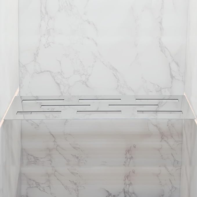 11.81 Inch Shower Niche Shelf for Prefabricated Tile Niches SUS304 Stainless Steel Shower Shelf for Tile Prefab Niche (Chrome)