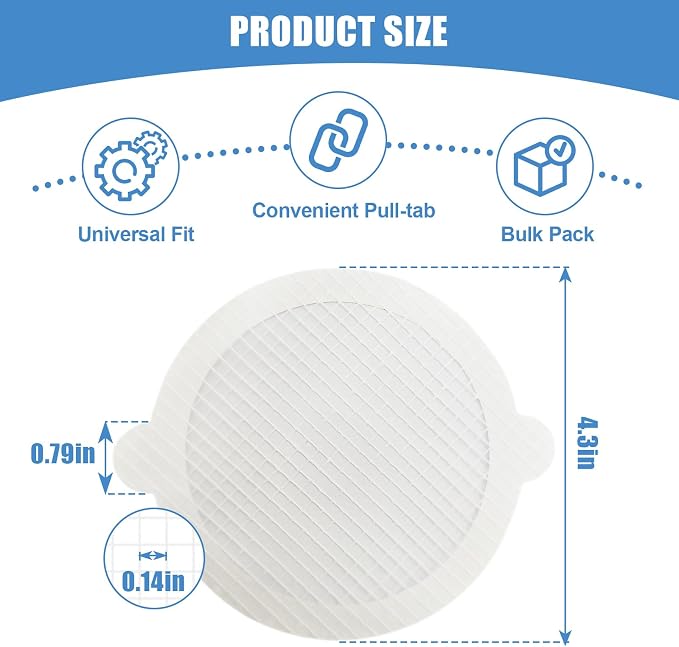30 Pack Disposable Shower Drain Hair Catcher Hair Trap Drain Covers 4.3” Extra-Wide Mesh Hair Catcher for Shower, Sink, Laundry & Bathtub