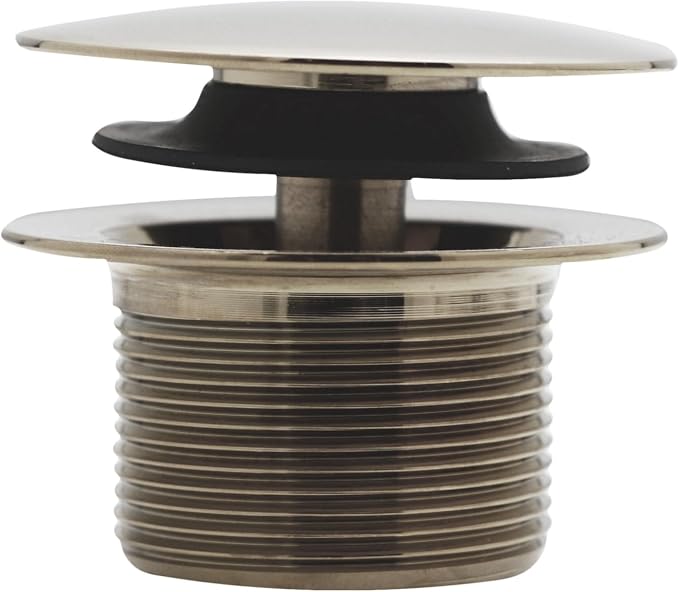 Westbrass D398R-2-05 1-1/2" NPSM Coarse Thread Mushroom Tip-Toe Bathtub Drain Stopper, Polished Nickel (2-Pack)