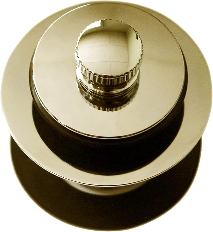 Westbrass D3324-01 1-1/2" NPSM Pull & Drain Bathtub Plug, Coarse Thread, Polished Brass