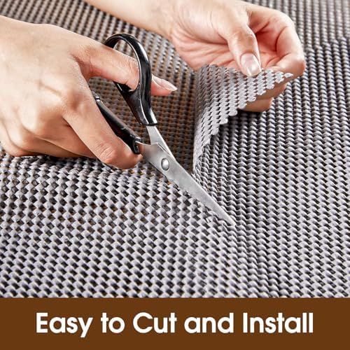 Shelf Liner for Kitchen Cabinets and Drawers, Grey, 20" x 240"