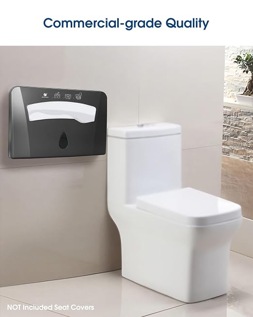 Toilet Seat Cover Dispenser, Dark Grey | ABS, Wall Mounted, Half-fold, Commercial, Bathroom, Restroom, Residential