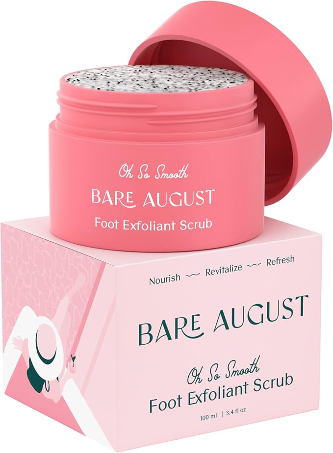 Bare August Glass Foot File & Foot Scrub Exfoliator Bundle