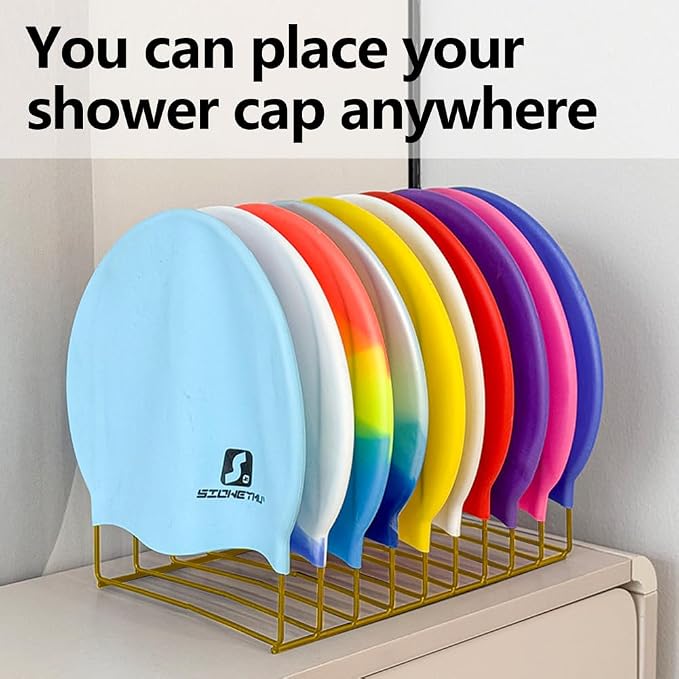 2 Pcs Beanie Holder Organizer, Knitted Hat Storage Rack Display Stand Metal Cap Holder for Winter Swimming Hat Display Home Entryway Tabletop Bedroom Closet Dresser Room Office (Gold, 2 Pcs)