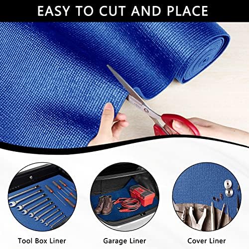 Foam Toolbox Liner Drawer Liner, Non-Slip Shelf Liners 24" W x 288" L Blue