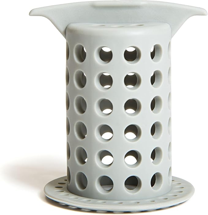 ShowerShroom the Revolutionary 2" Stand-Up Shower Stall Drain Protector Hair Catcher/Strainer, Gray , 1 Count ( Pack of 1)