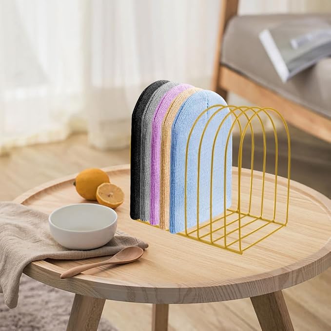 2 Pcs Beanie Holder Organizer, Knitted Hat Storage Rack Display Stand Metal Cap Holder for Winter Swimming Hat Display Home Entryway Tabletop Bedroom Closet Dresser Room Office (Gold, 2 Pcs)