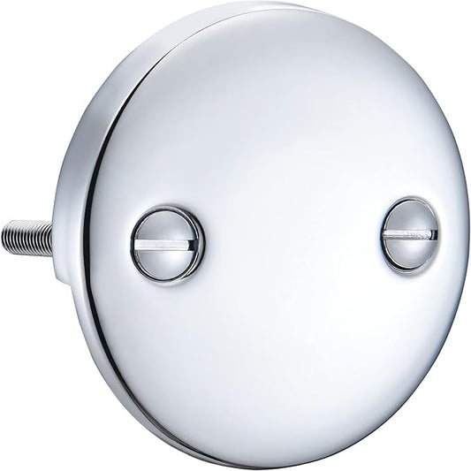 DTT101 Repalcement for Kingston Brass and for Delta 2 Hole Bathtub Overflow Plate,3-3/16 Inches Diameter,Polished Chrome
