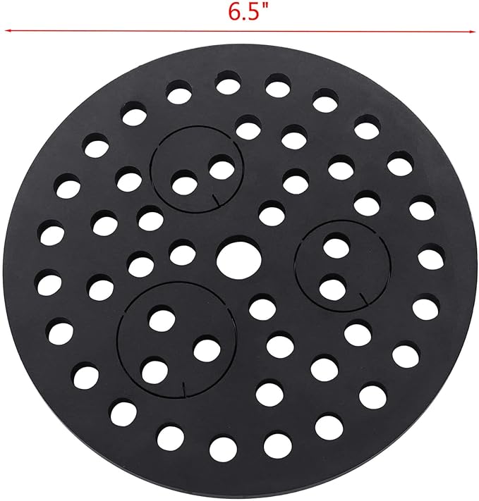 6.5" Cast Iron Drain Cover with Removable Drain Ports, Garage Drain Cover, Floor Drain, Floor Strainer