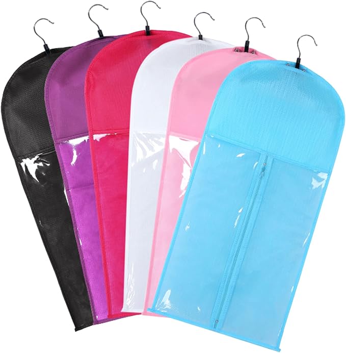 Wig Storage Bags with Hanger - Hair Extension Holder for Styling - Transparent Organizer Set (3PCS/PINK)