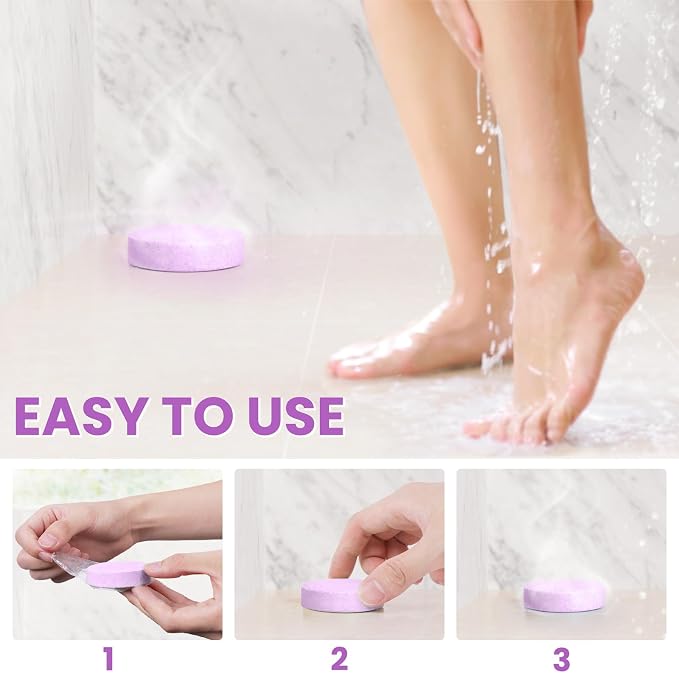 CalmNFiz Shower Steamers Aromatherapy Self Care Gifts 8 Pack Set, Purple | Birthday Gifts for Women, Mom, Wife, Friend, Teacher, Shower Bombs Essential Oil Tablets 8 Fragrances, Self-Care Relaxation
