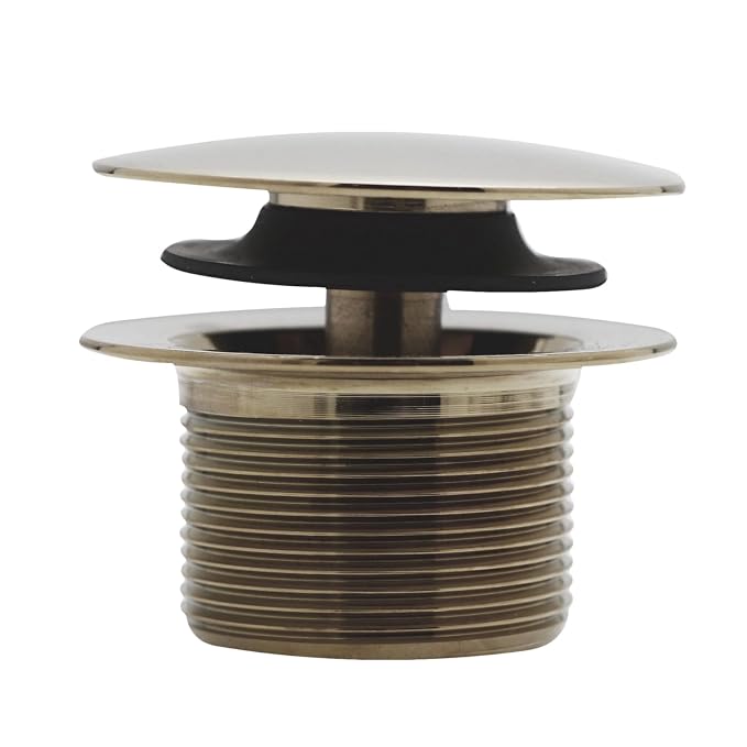 Westbrass A398R-05 1-1/2" NPSM Coarse Thread Mushroom Tip-Toe Bathtub Drain Stopper, Polished Nickel