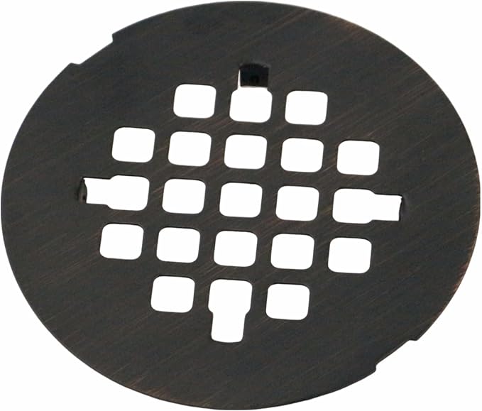 HIDROP Bronze Snap-in Shower Floor Drain Cover, 4-1/4" OD Round Shower Strainer Grid, Easy-to-Install Replacement Cover Stainless Steel