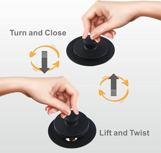 Black Bathtub Drain Conversion Kit Assembly with Single Hole Overflow Faceplate, Wellup All Metal Lift and Turn Tub Drain Twist Trim Kit with Universal Fine/Coarse Thread(Matte Black)