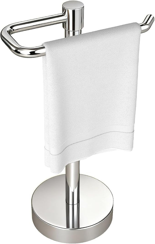 YUMORE Hand Towel Holder Stand Countertop Towel Rack Free Standing Towel Bar Hanger for Bathroom Kitchen