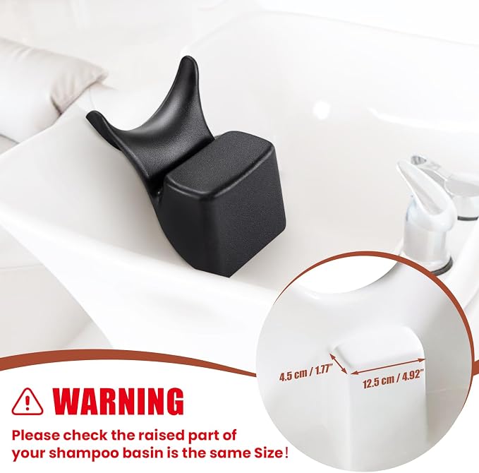 Noverlife Shampoo Bowl Neck Rest, Comfortable Hair Salon Rubber Cushion Shampoo Sink Gel Neck Pad, Professional Hair Washing Pillow Support for Home Salon, Beauty Salons, Barbershop, SPA