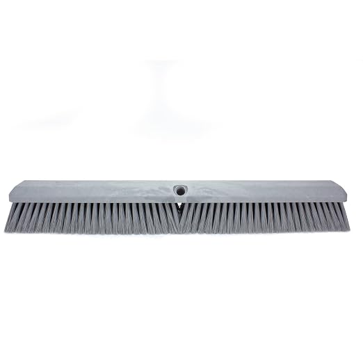 SPARTA 41891EC23 Omni Sweep Plastic Push Broom Head, Heavy Duty, Industrial Broom With Color Code System For Outdoor, Indoor, Garage, Concrete, Patio, Kitchen, Bathroom, 24 Inches, Gray, (Pack of 12)