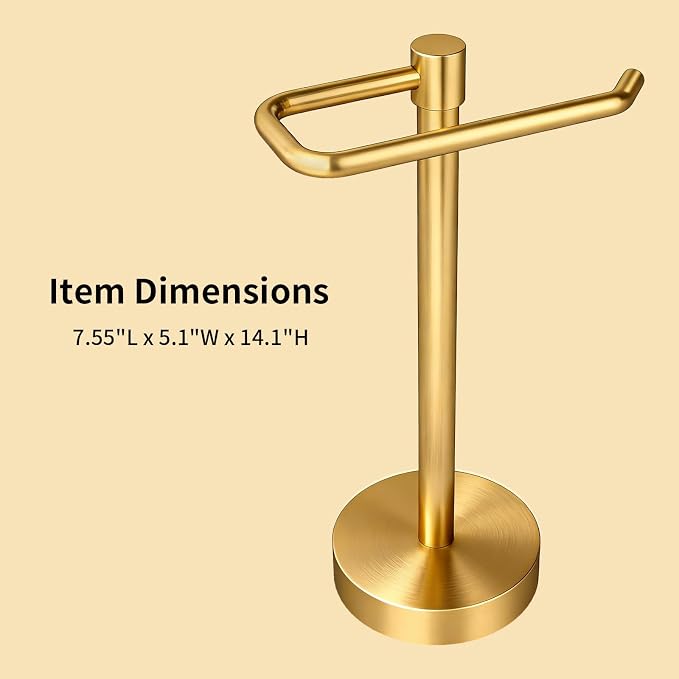 YUMORE Hand Towel Holder Stand Countertop Towel Rack Free Standing Towel Bar Hanger for Bathroom Kitchen