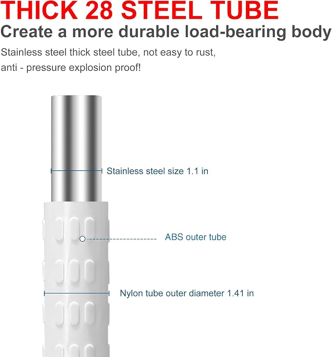 Non-Slip handrails, Stainless Steel Shower Safety Handles, Suitable for bathrooms, Elderly, Handicapped, Handicapped, and Pregnant Women (White, 23.6 1.4in)
