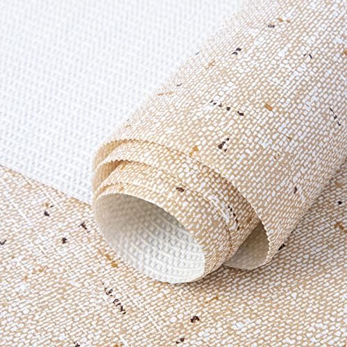 FIFTY FEET 18"x96" Non-Adhesive Shelf Liner for Kitchen Cabinets and Drawers, Washable Non-Slip PVC Cabinet Liner (Yellow)(5 Roll)