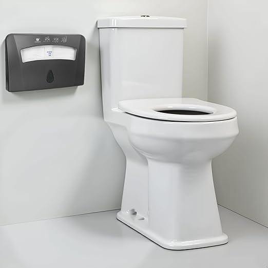 Toilet Seat Cover Dispenser, Dark Grey, 2-Pcs | Wall Mounted, Compatible with Half-fold