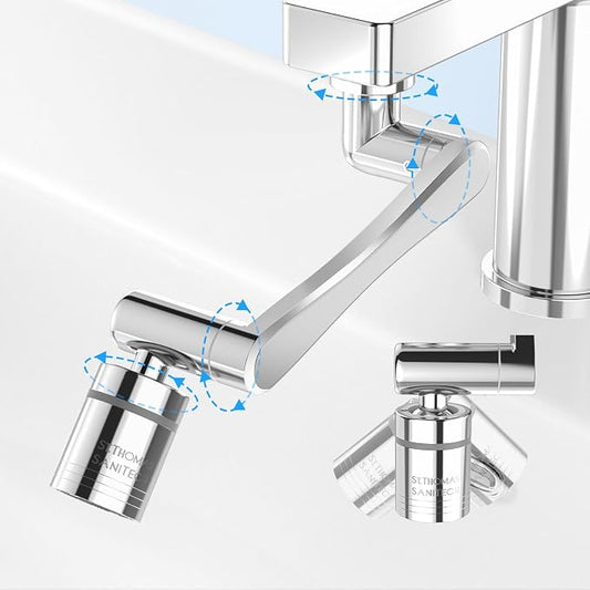 London Sunshine 1440° Swivel Faucet Extender, 2 Spray Modes Faucet Aerator Attachment with 360° Rotating Arm, Sink Tap Head Replacement for Kitchen & Bathroom Faucets with 20mm/22mm/24mm Threads