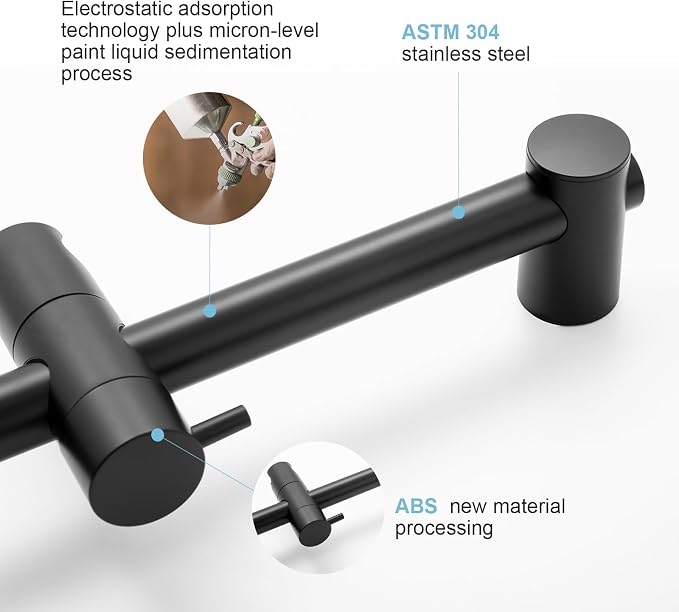 OFFO Shower Slide Bar 21 in Adjustable Installation Distance 16-20 in with 360° Adjustable Handheld Shower Head Holder for Bathroom, Screw Wall Mounted, Matte Black