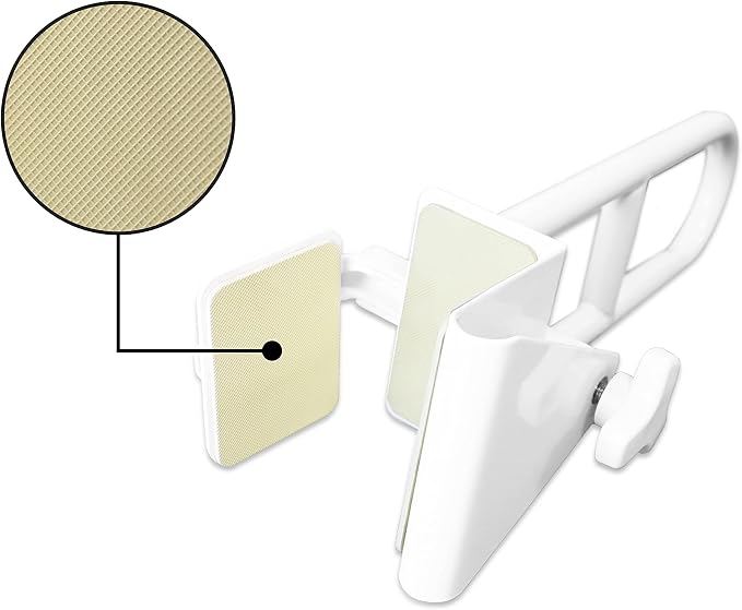PEPE Mobility Bathtub Safety Rail, Shower Grab Bar Handle for Seniors, Elderly and Disabled, Fits 3 to 6.5 Inch Tub Walls, Bathroom Safety Bars with Non-Slip Grip