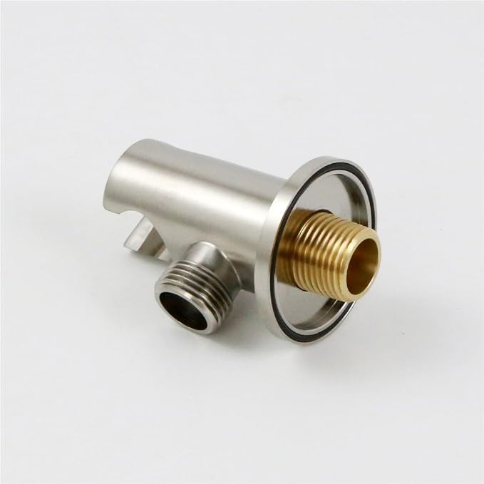Hand Held Shower Holder with Hose Connector for Shower System Faucet Set,Shower Wand Holder Wall Mount,Handheld Shower Handle Sprayer Holder Attachment,Shower Hose Adapter Brushed Nickel
