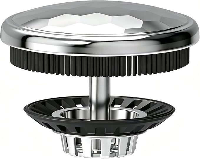 XAJOON Bathtub Drain Hair Catcher/Bathtub Protector Suitable for Bathroom Bathtub, Pop-Up Drains and Bathroom Sink. (Patented Product) (Chrome)